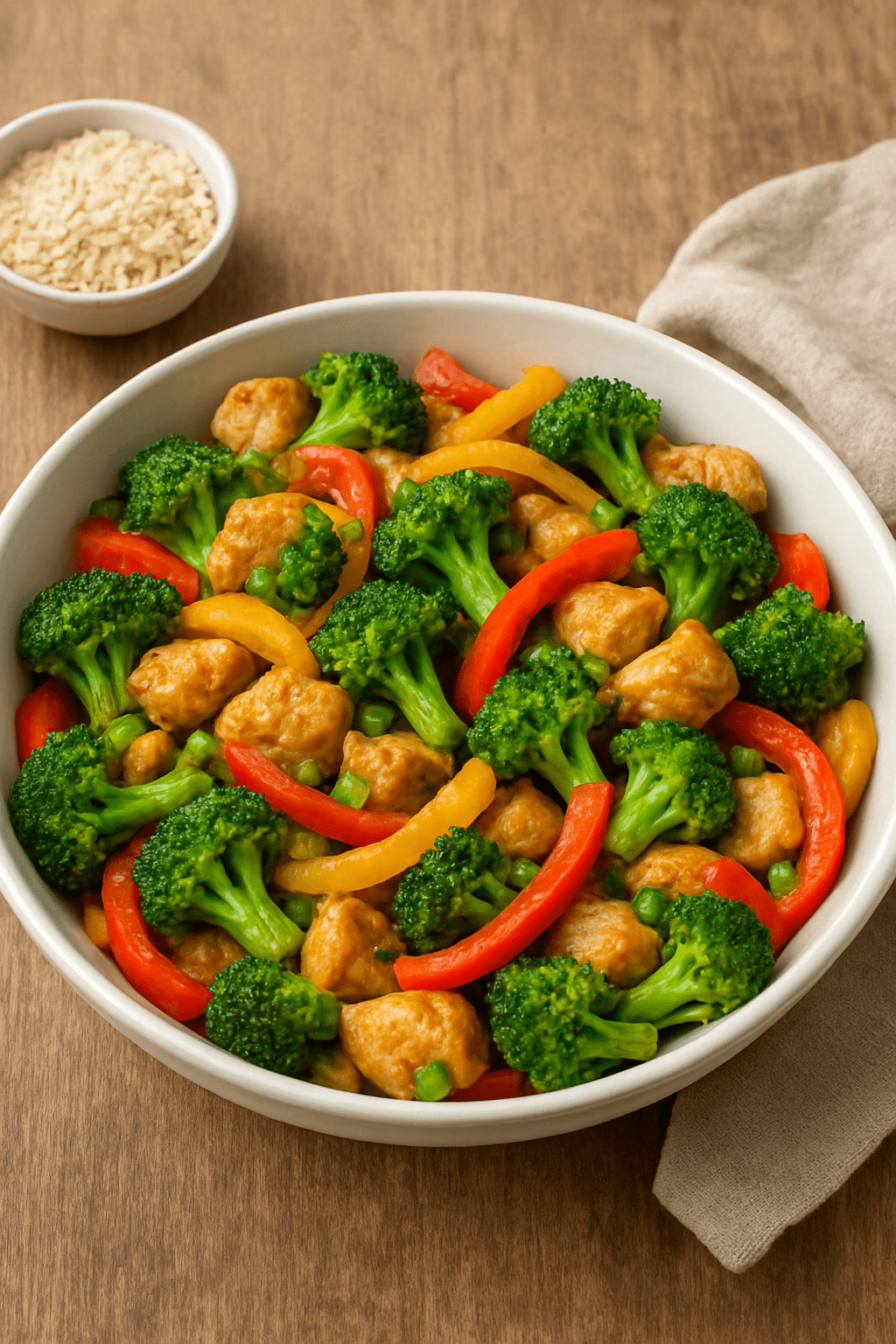 Lean Chicken Stir-Fry with Broccoli & Bell Peppers